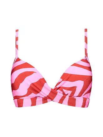 BEACHLIFE | Top bikini da donna Twist Pink Zebra | 